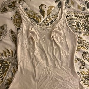 MD silky white fitted tank top camis